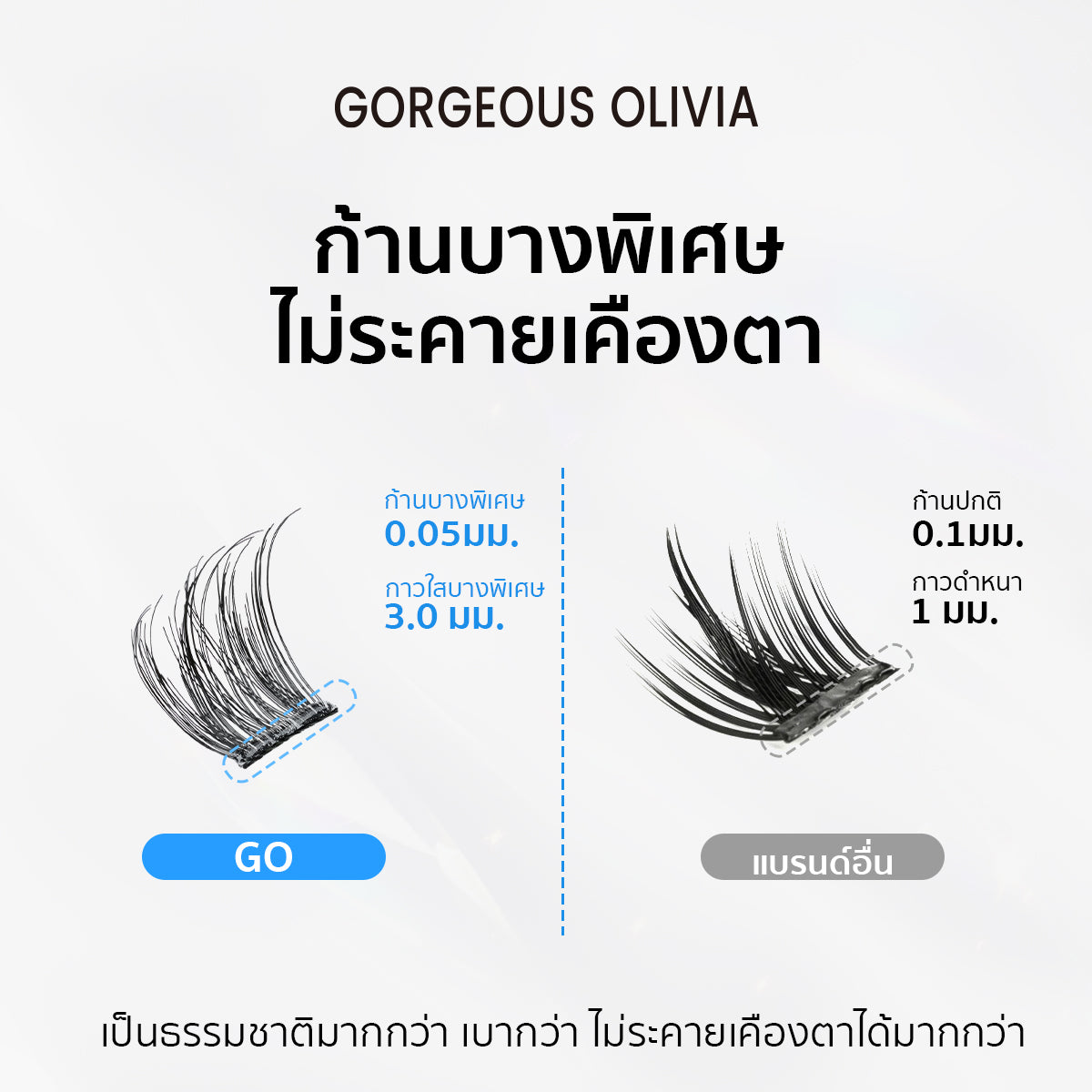 PRESSNGLOW 3D พริ้มสตาร์  3D Prim Star Glue-free false eyelashes gorgeousolivia GO02