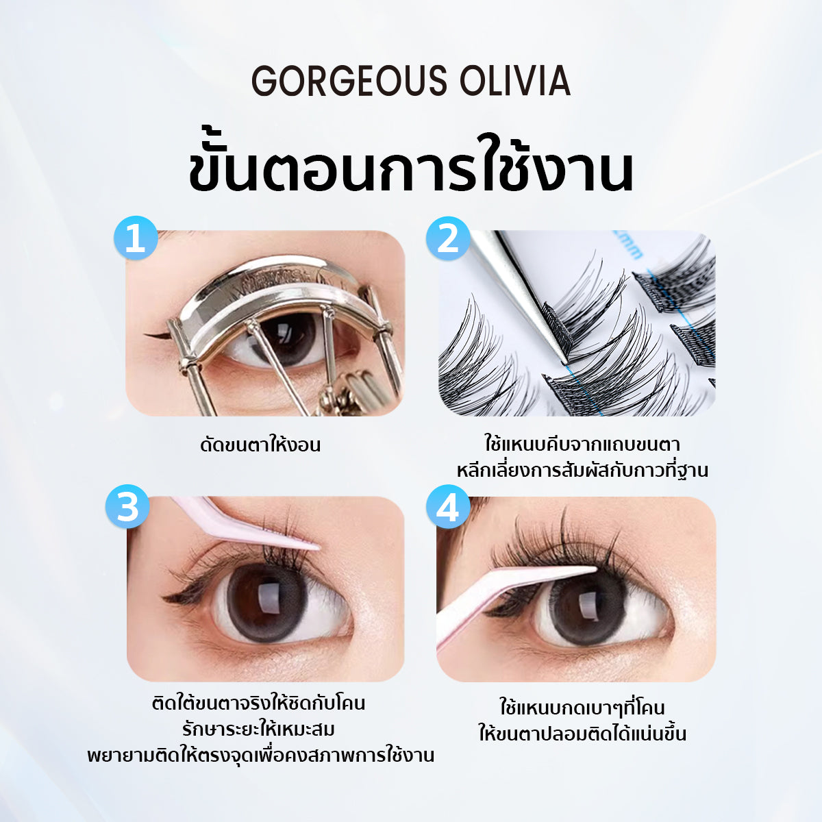 PRESSNGLOW 3D สวีทลัชเชอร์  3D Sweet Lusher false eyelashes gorgeousolivia GO01