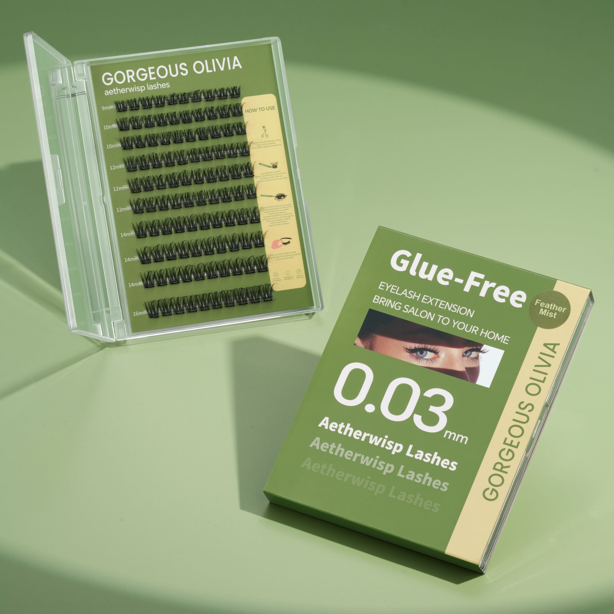 Self-Adhesive Cluster Eyelash Kit 0.03 mm Glue-Free