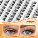 3D Natural Layer No-Glue Lashes 10–16mm