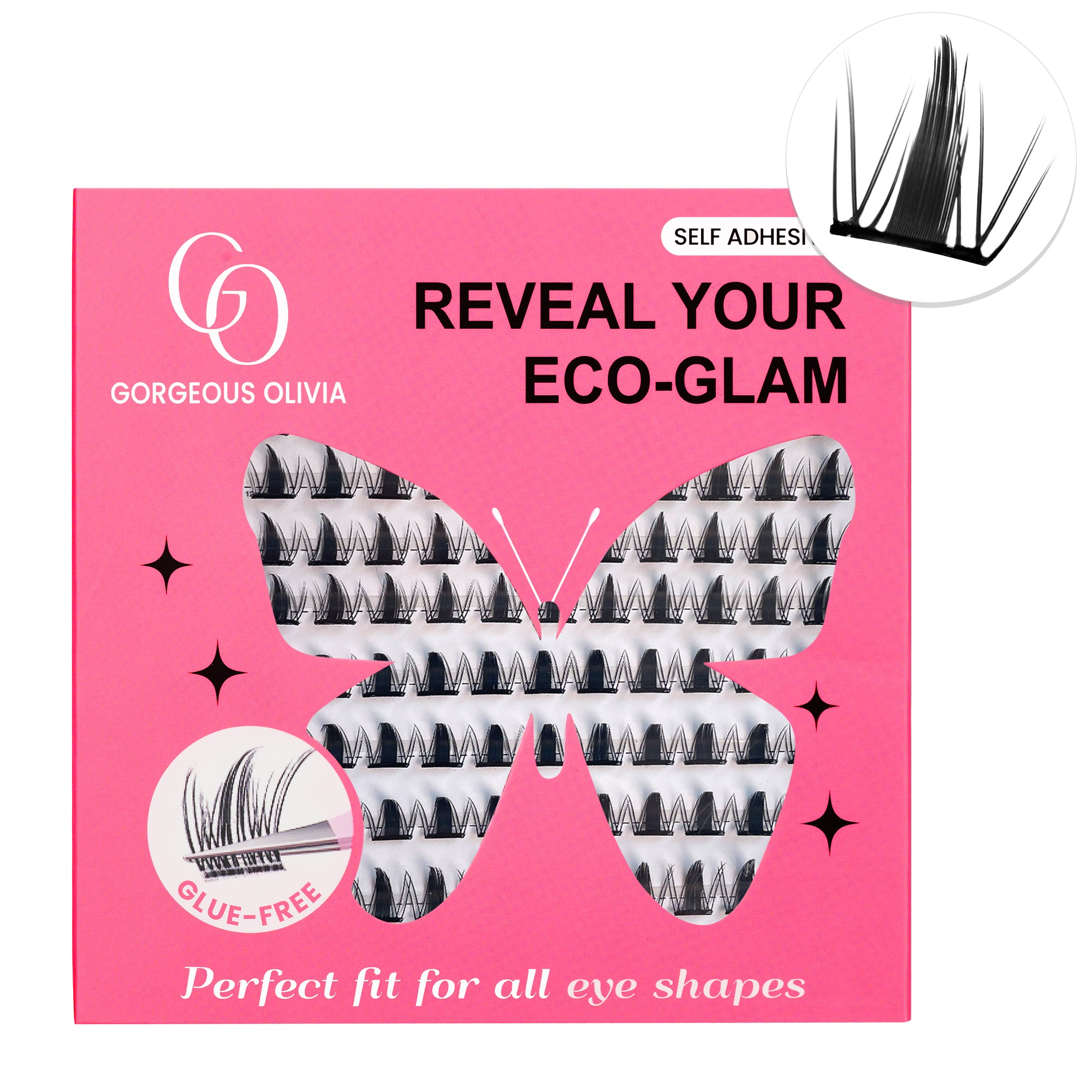 Glue-free False Eyelashes Obsidian__4