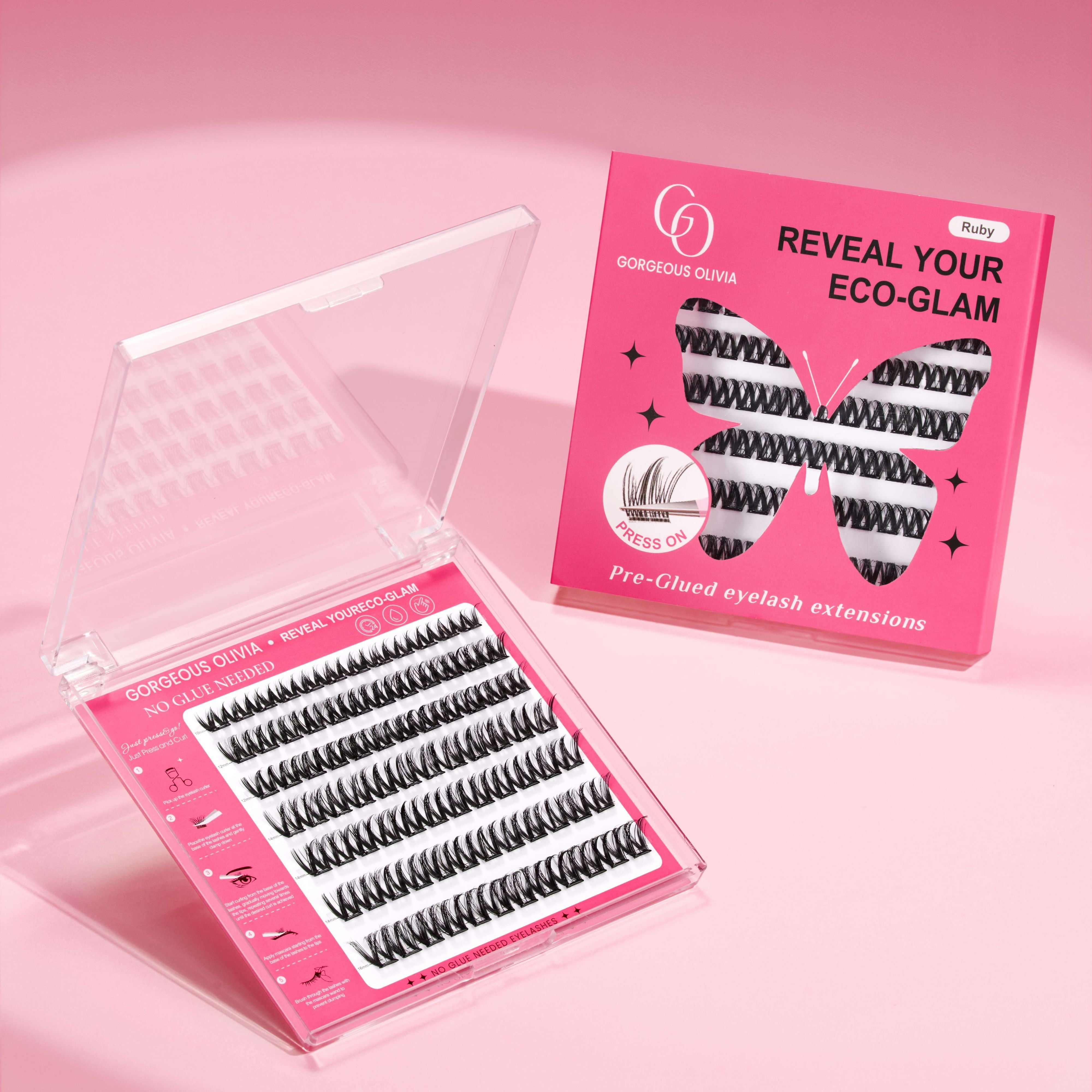 Glue-free False Eyelashes Ruby__5