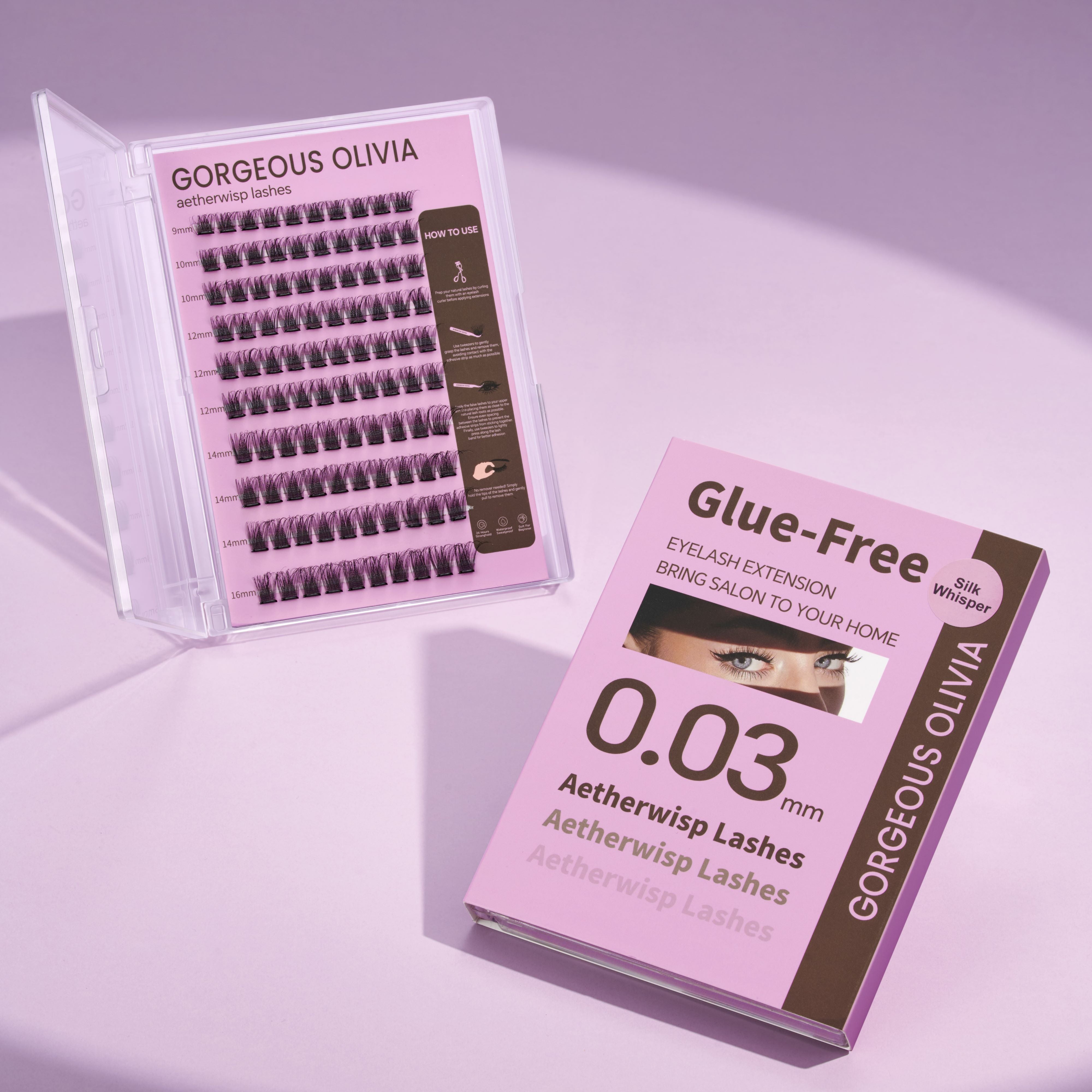 Glue-free False Eyelashes Silk whisper-5