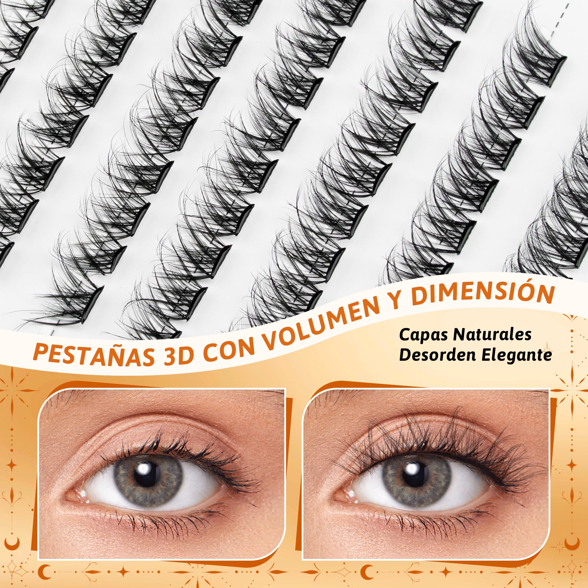 3D Natural Layer No-Glue Lashes 10–16mm