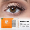 Gorgeous Olivia Moonstone self-adhesive cluster lashes - soft elegant natural glue-free eyelashes worn by model, ultra lightweight and comfortable for beginners, wispy everyday look without glue