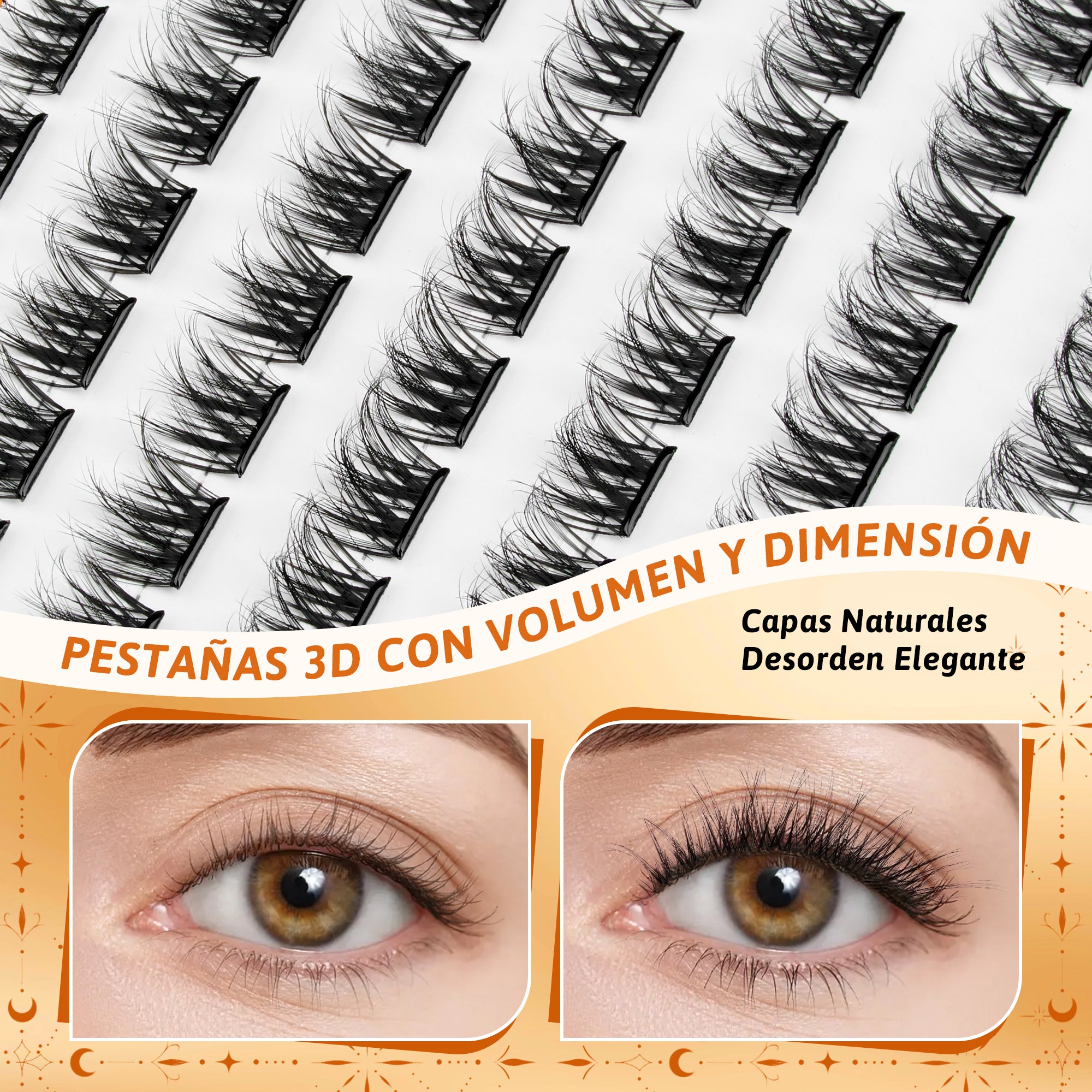 3D Natural Layer No-Glue Lashes 10–16mm