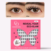 Self-Adhesive Cluster Eyelashes | Glue-Free, Easy & Natural