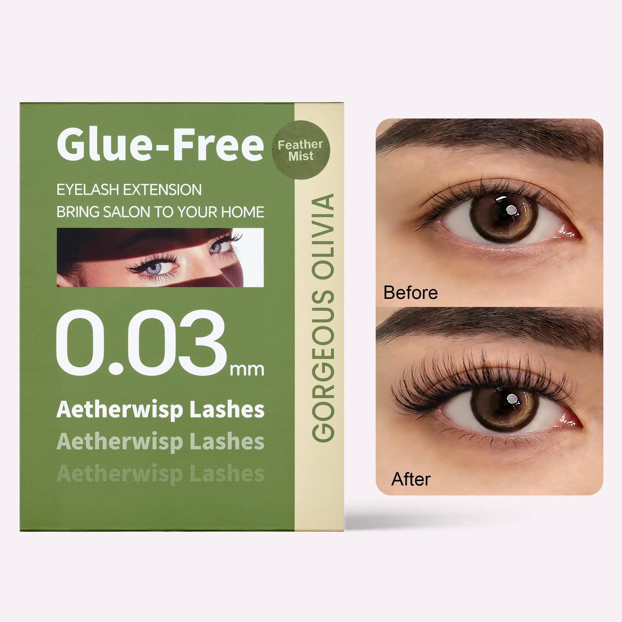 Self-Adhesive Cluster Eyelash Kit 0.03 mm Glue-Free